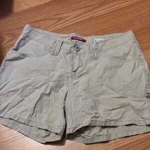 Union bay adjustable length Tan Cargo Shorts Lightweight Cotton Blend size 9